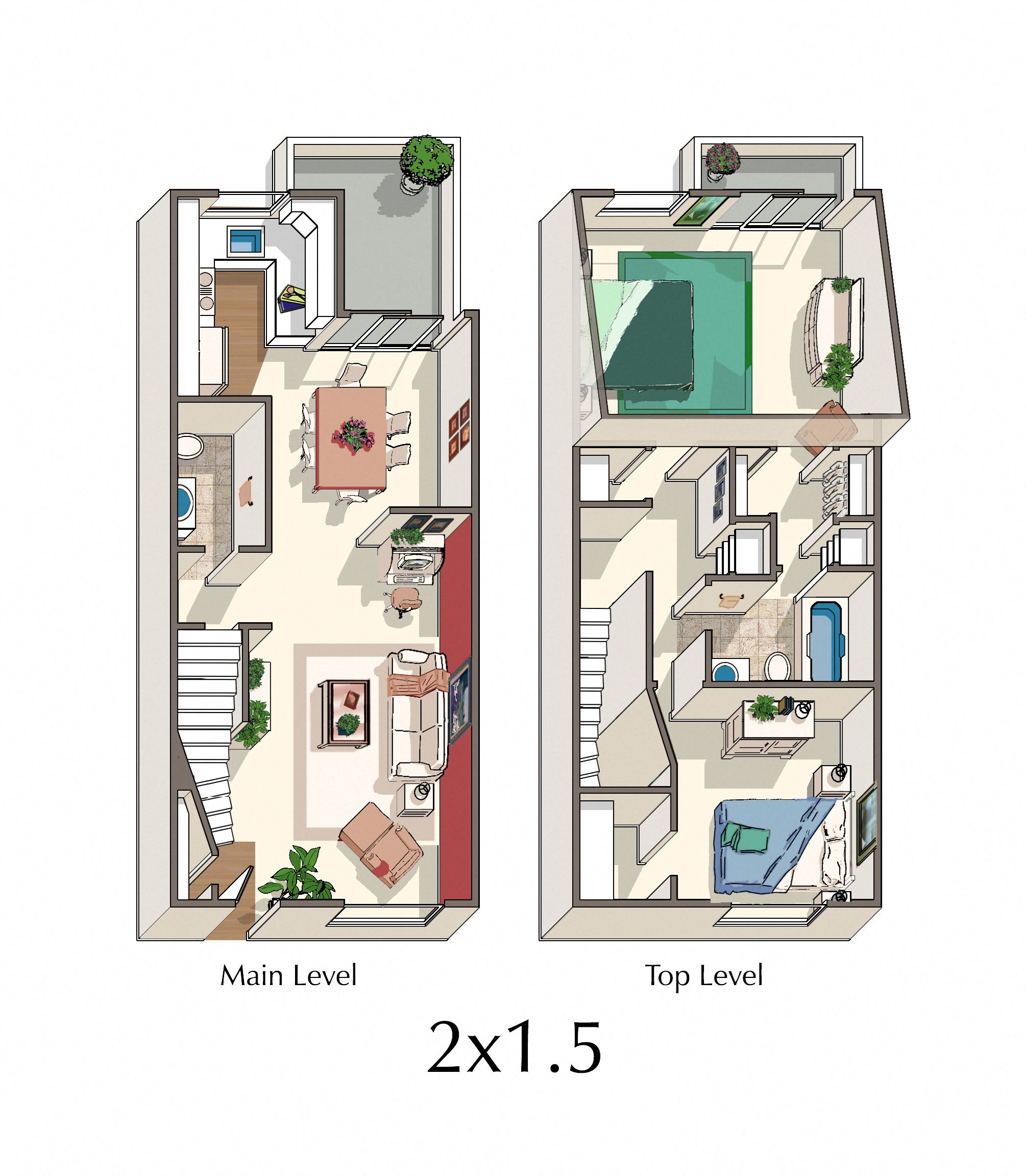 The Esplanades Apartments Floor Plan laurel_2x1 The Esplanades Apartments Floor Plan laurel_2x1